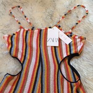 Zara knit jumpsuit with cutouts